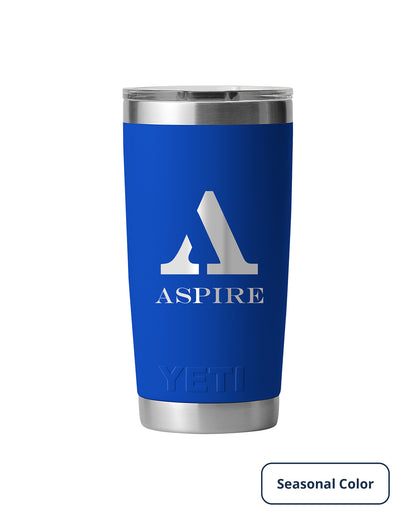 Front View of Blue-Royal Rambler® 20 oz Tumbler MagSlider™ Lid