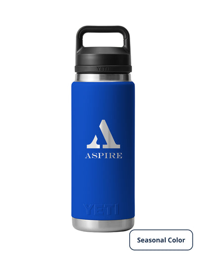 Front View of Blue-Royal Rambler® 26 oz Water Bottle with Chug Cap