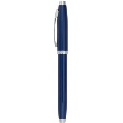 Front View of Blue Sheaffer® 100 Glossy Lacquer Roller Ball plain