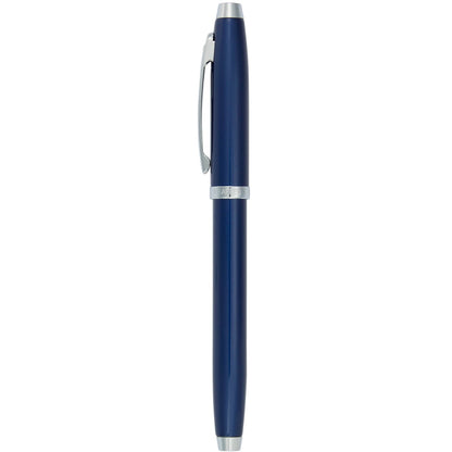 Front View of Blue Sheaffer® 100 Glossy Lacquer Roller Ball plain