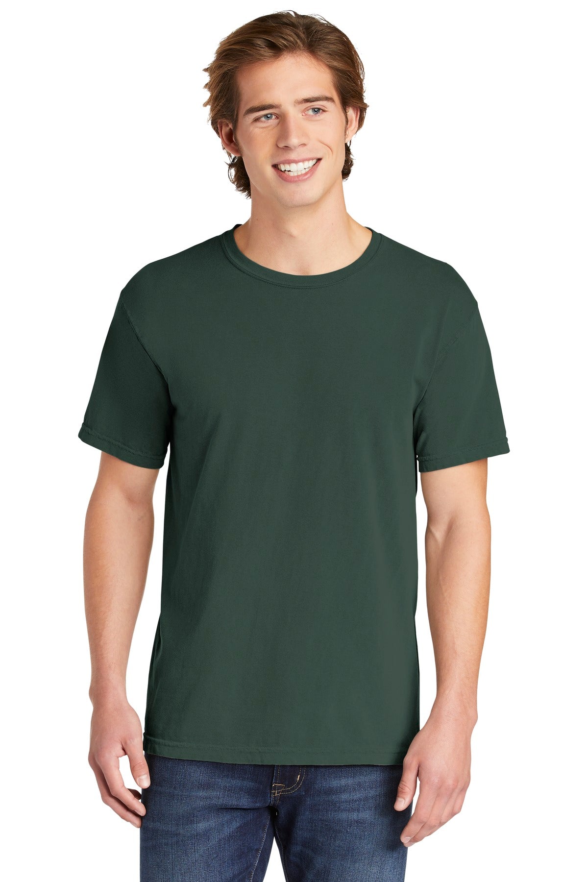 Front View of Blue Spruce COMFORT COLORS Heavyweight Ring Spun Tee. 1717