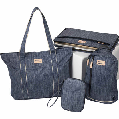 Front View of Blue The Goods 2.0 Recycled Mobile Office plain