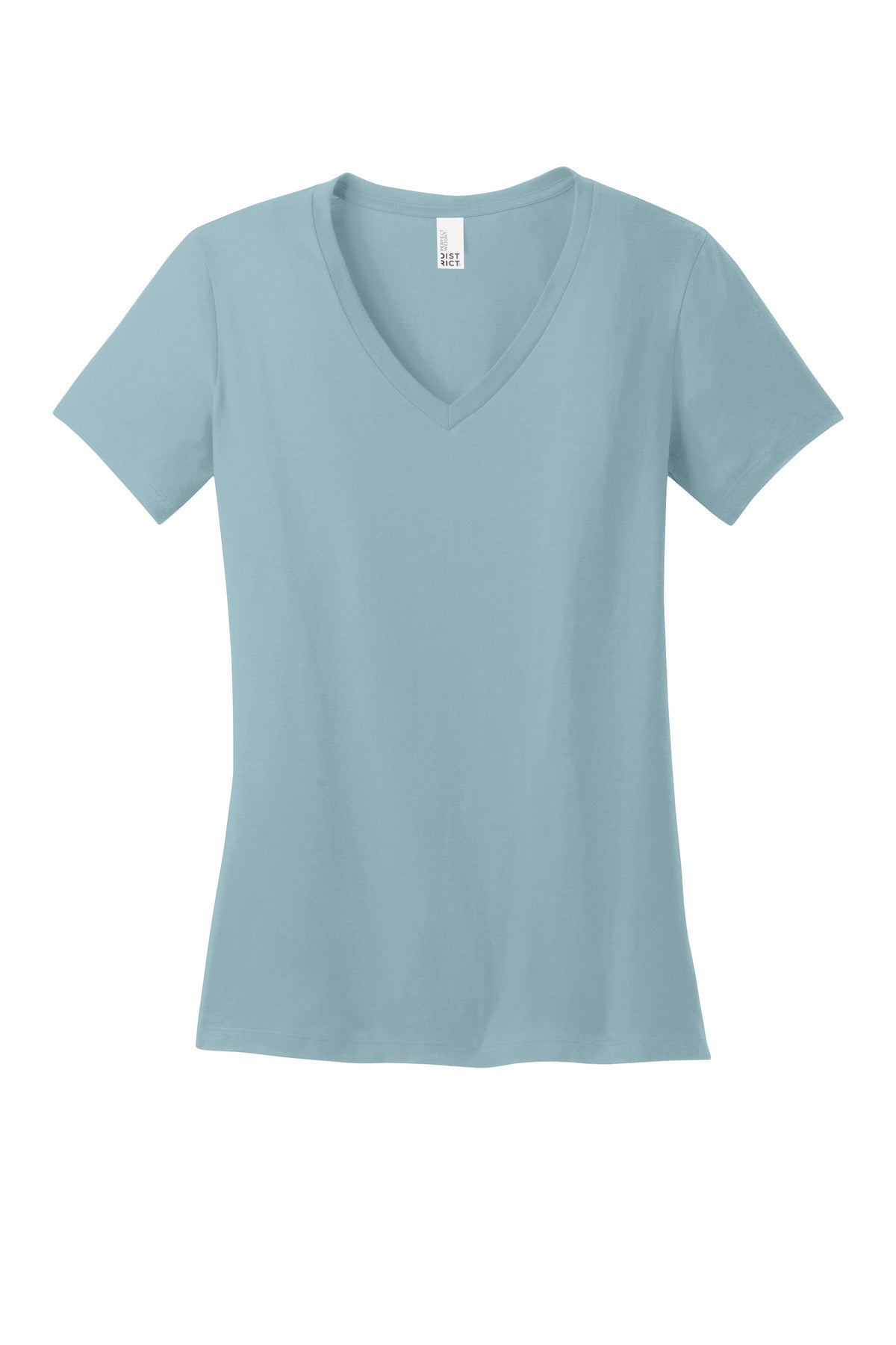 Front View of BlueFog District - Women's Perfect Weight V-Neck Tee. DM1170L