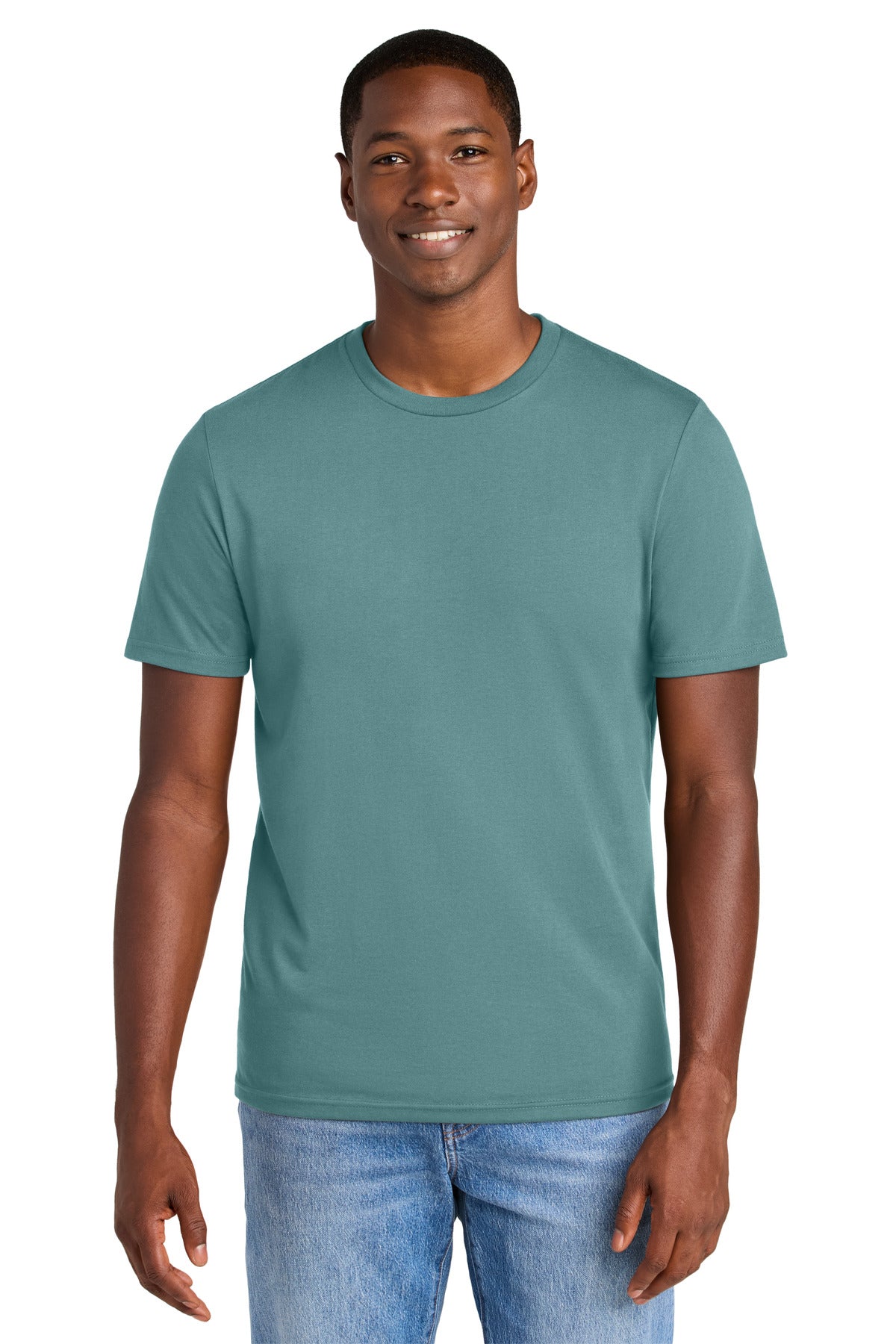 Front View of Bluestone District Perfect Weight CVC Tee DT184