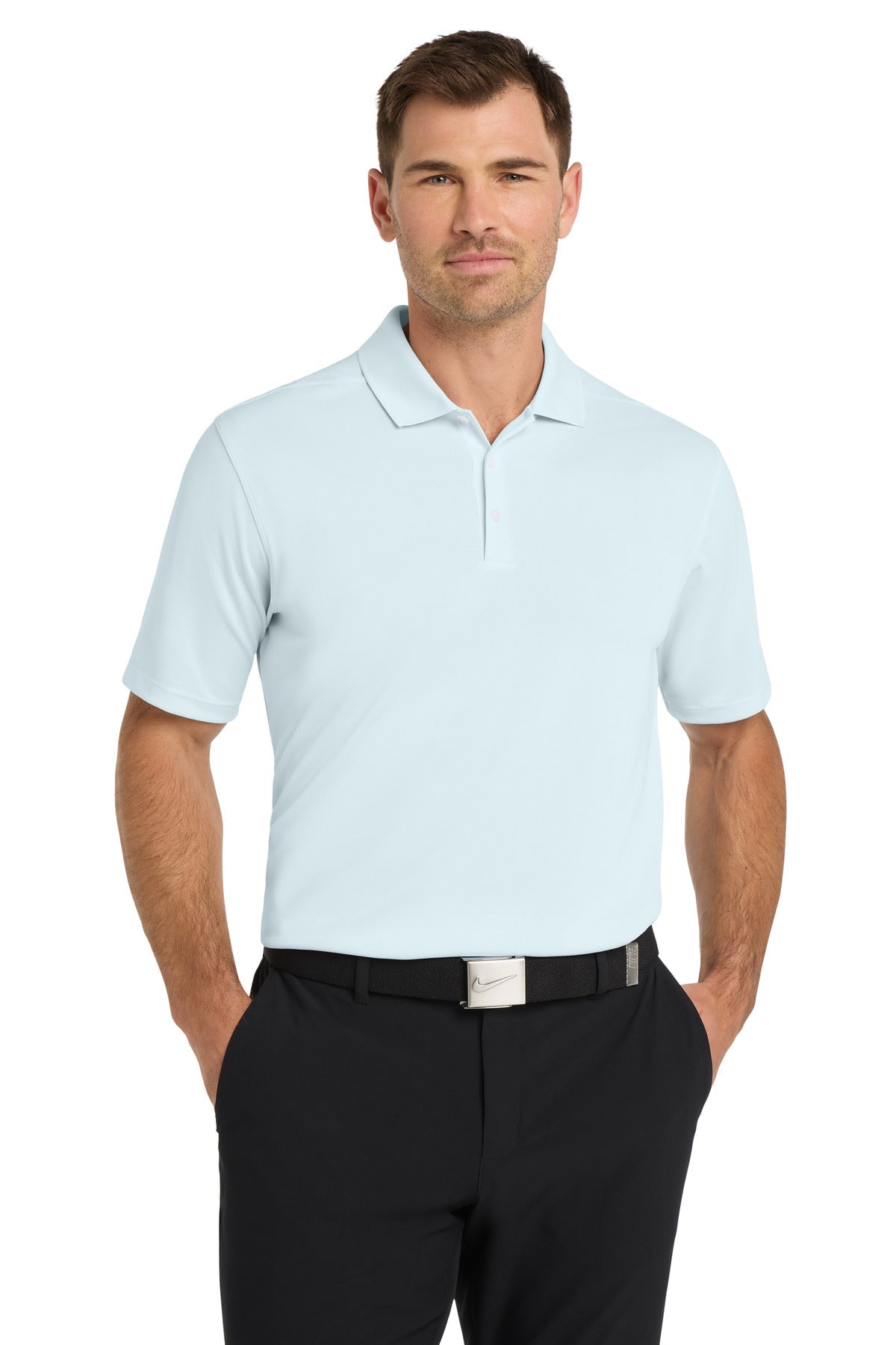 Front View of BlueTint Nike Dri-FIT Micro Pique 2.0 Polo NKDC1963