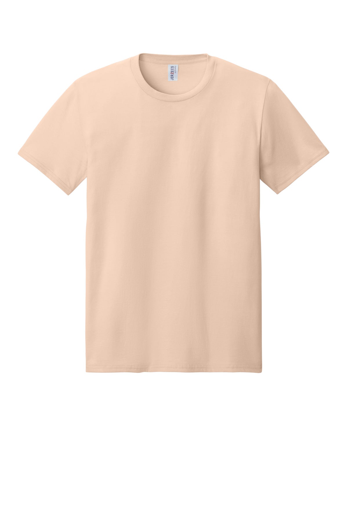 Front View of BlushPink Jerzees Ultimate Unisex Ring Spun T-Shirt IC46M