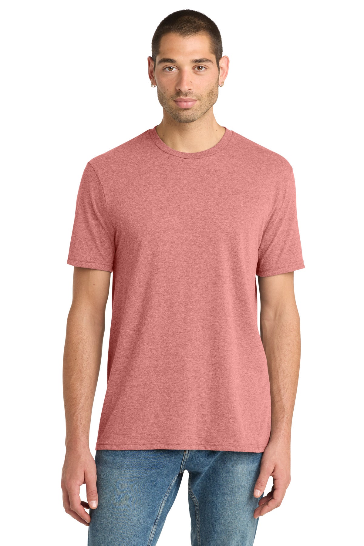 Front View of BlustFrost District Perfect Blend CVC Tee. DM108