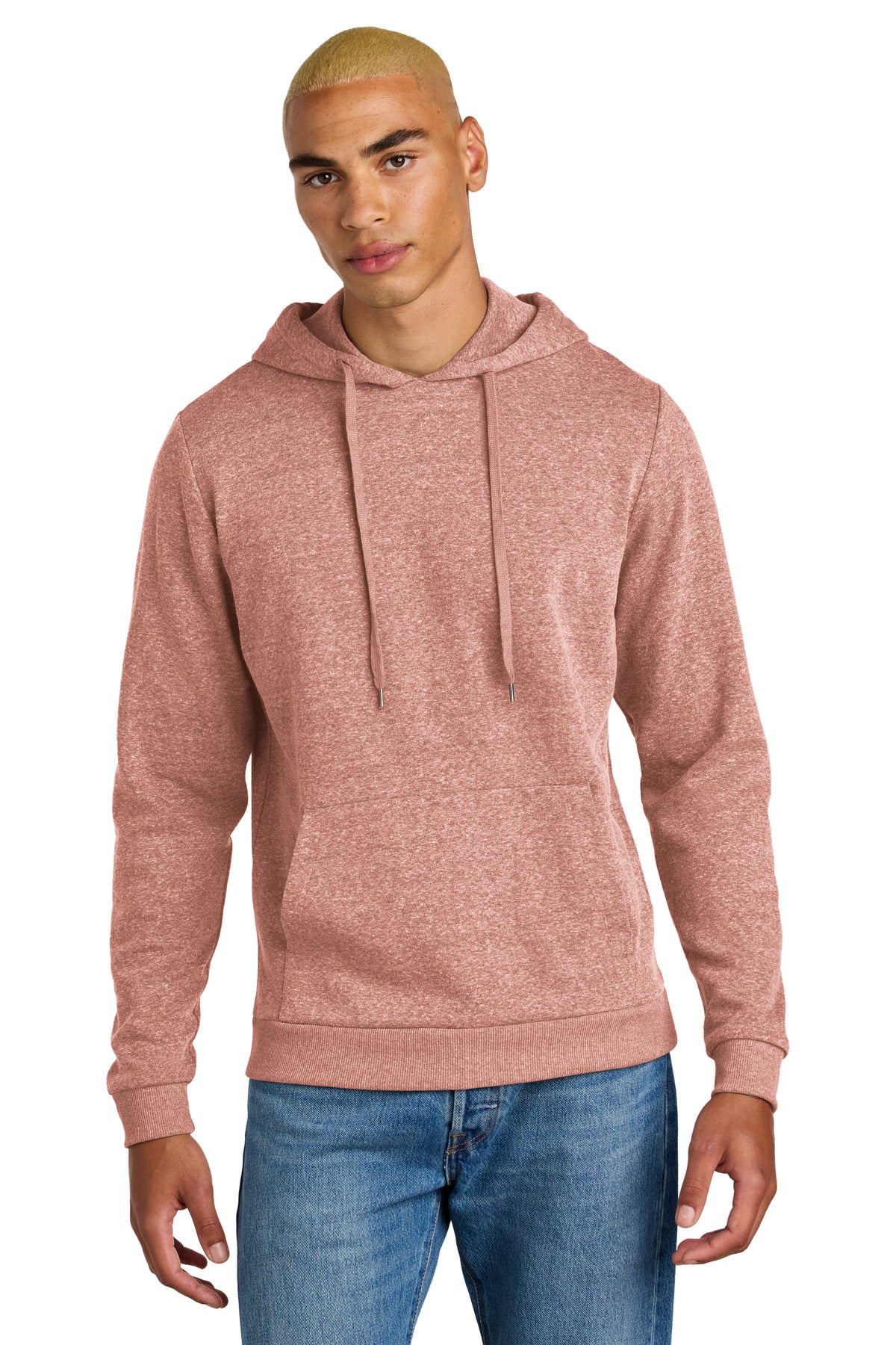 Front View of BlustFrost District Perfect Tri Fleece Pullover Hoodie DT1300
