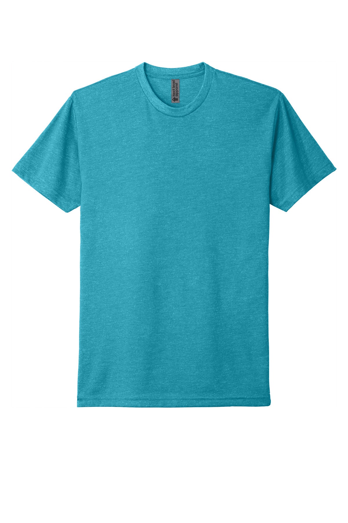 Front View of BondiBlue Next Level Apparel Adult CVC Tee. NL6210