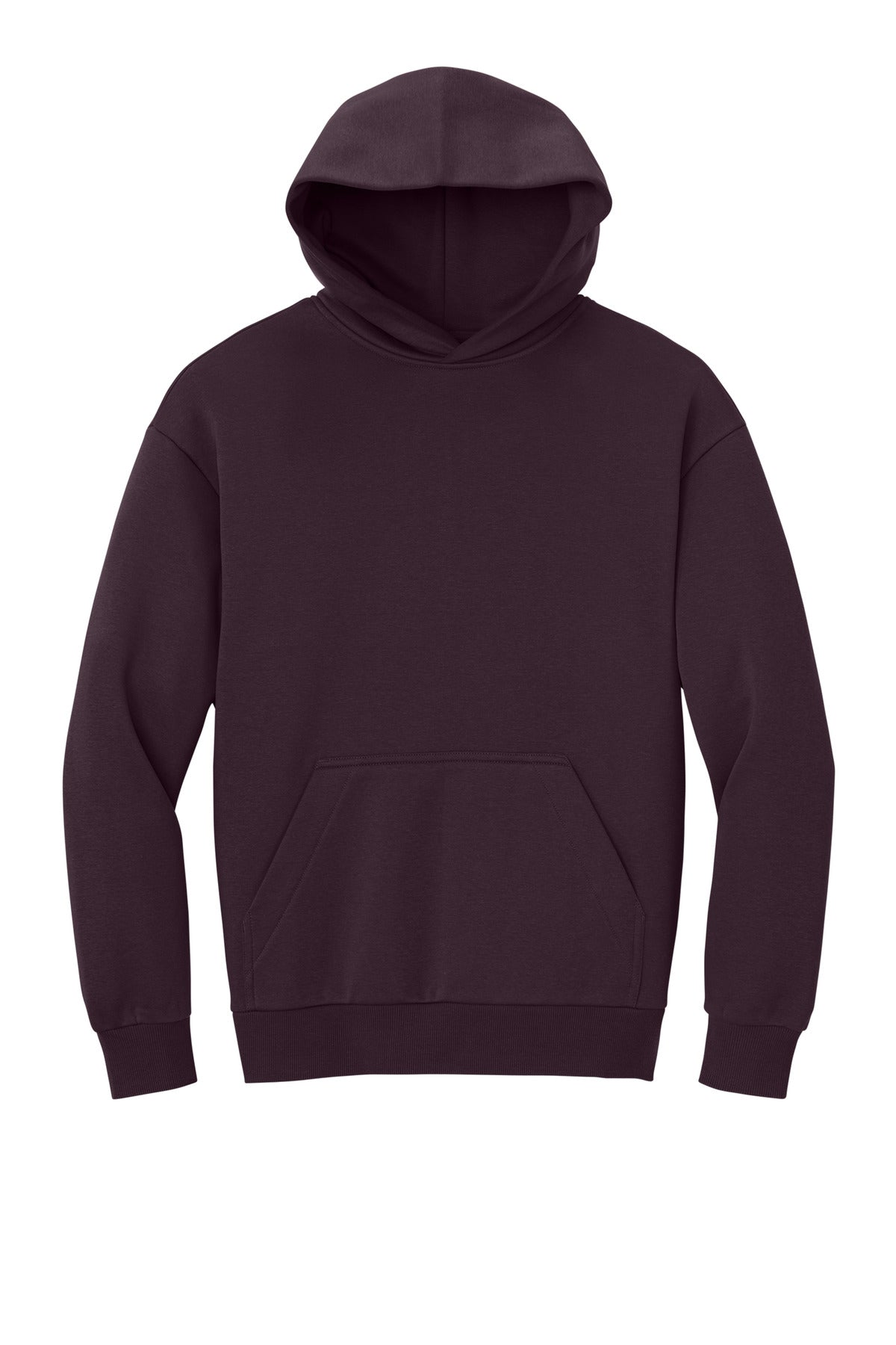 Front View of Bordeaux District V.I.T. Heavyweight Fleece Hoodie DT6150