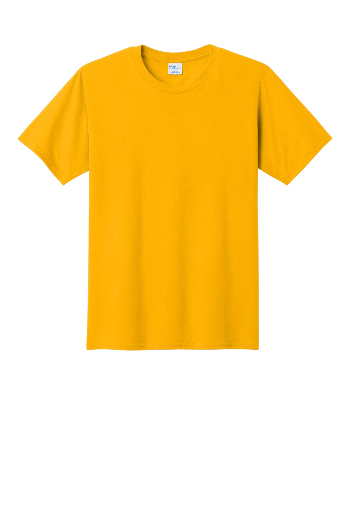 Front View of Bright Gold Port & Co Fan Favorite Tee. PC450