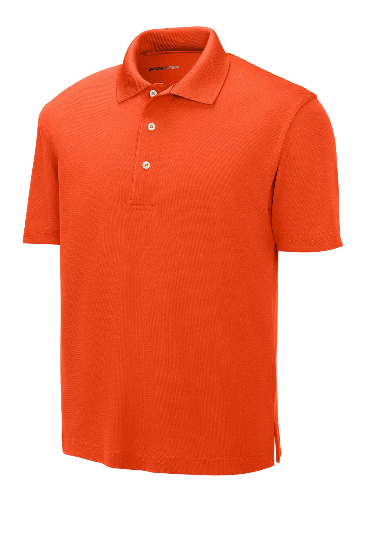 Front View of Bright Orange Sport-Tek Dri-Mesh Polo. K469