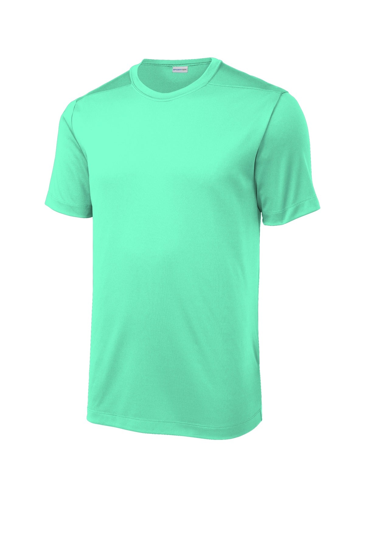 Front View of Bright Seafoam Sport-Tek Posi-UV Pro Tee. ST420