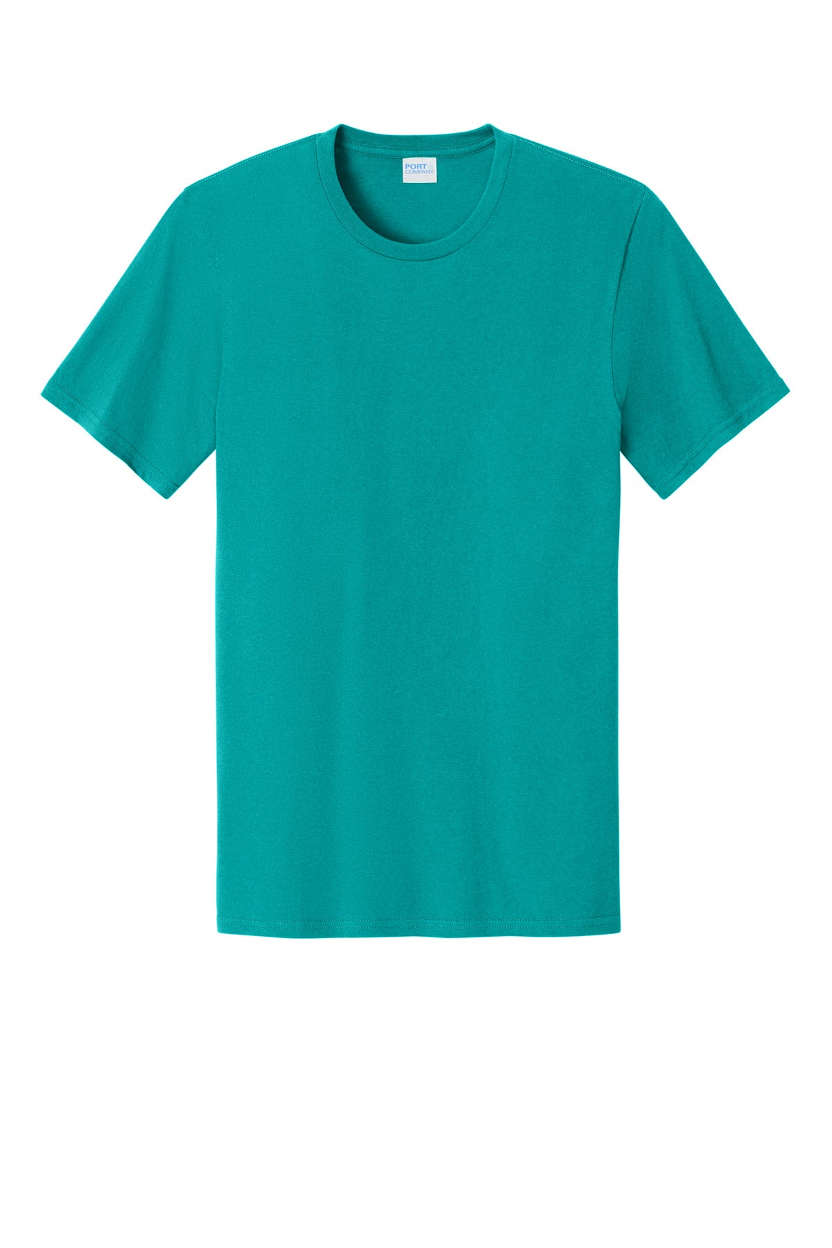 Front View of BrightAqua Port & Co Easy Cotton Tee PC43