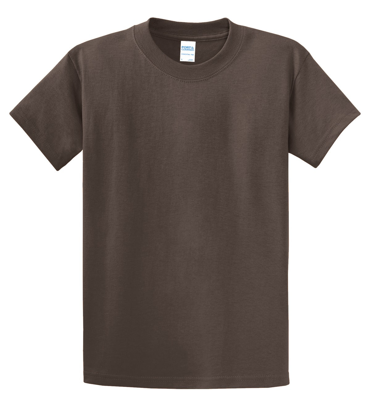 Front View of Brown Port & Co Essential Tee. PC61