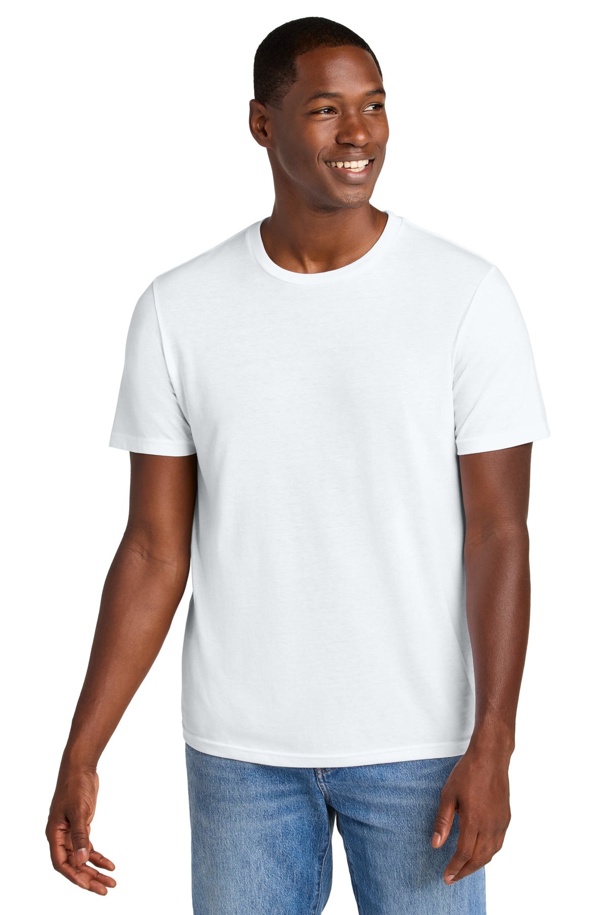 Front View of BrtWhite District Perfect Weight CVC Tee DT184