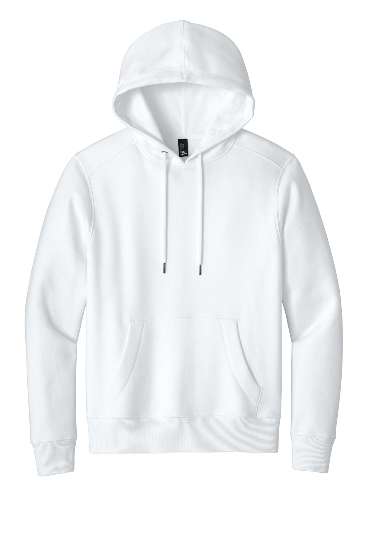 Front View of BrtWhite District Perfect Weight Fleece Hoodie DT1101