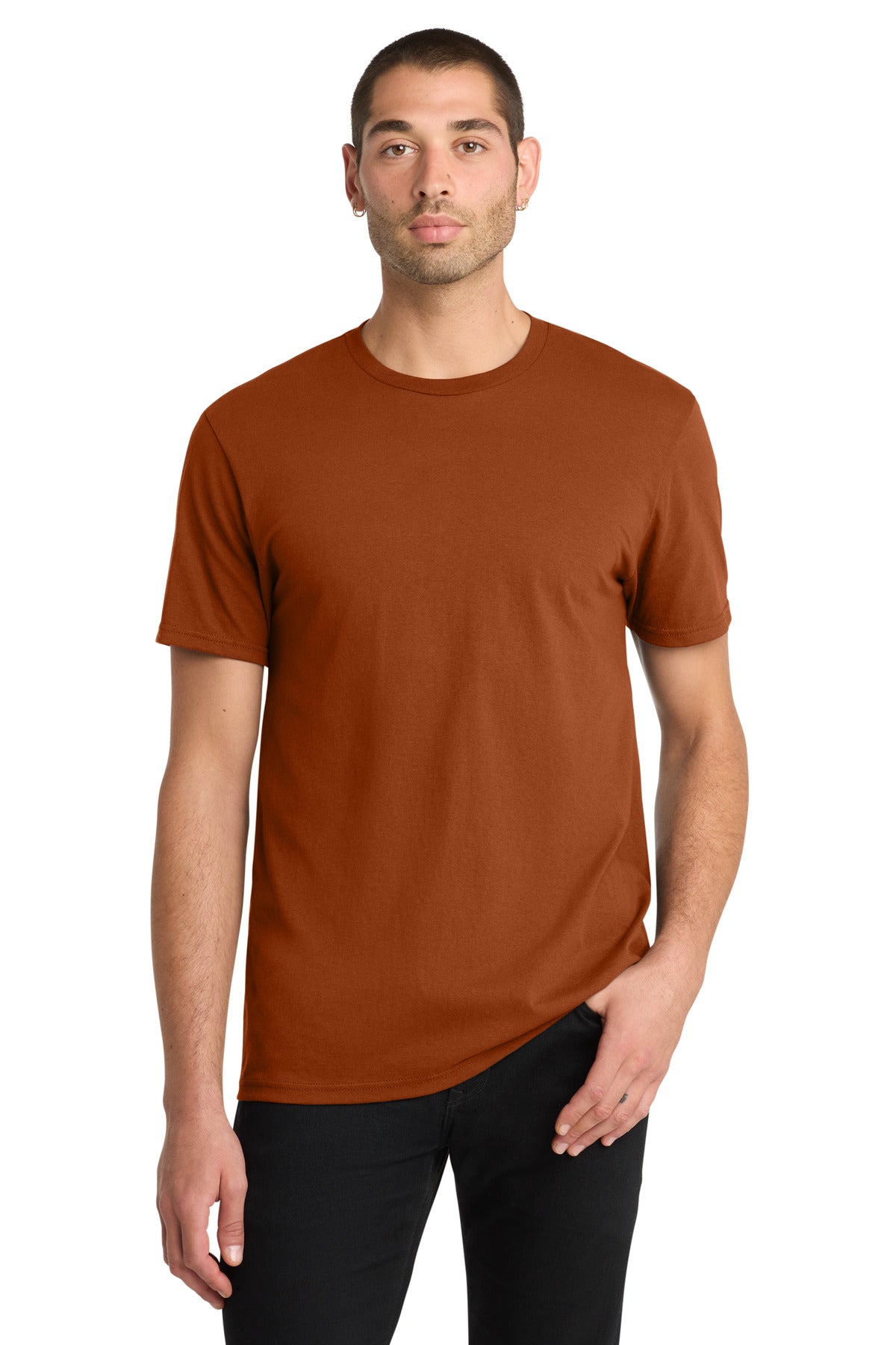 Front View of Burnt Orange District The Concert Tee DT5000