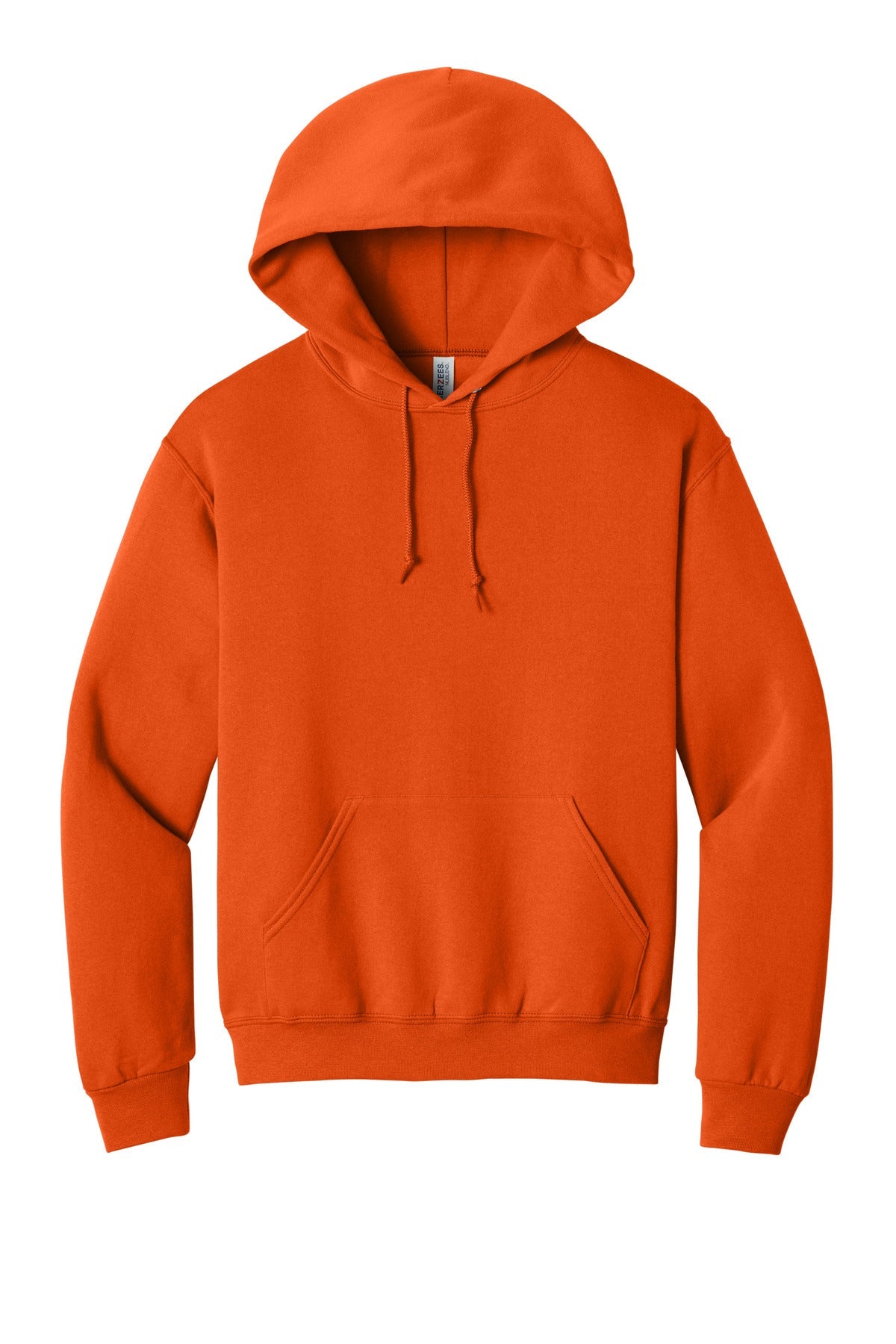 Front View of Burnt Orange Jerzees NuBlend Pullover Hooded Sweatshirt. 996M