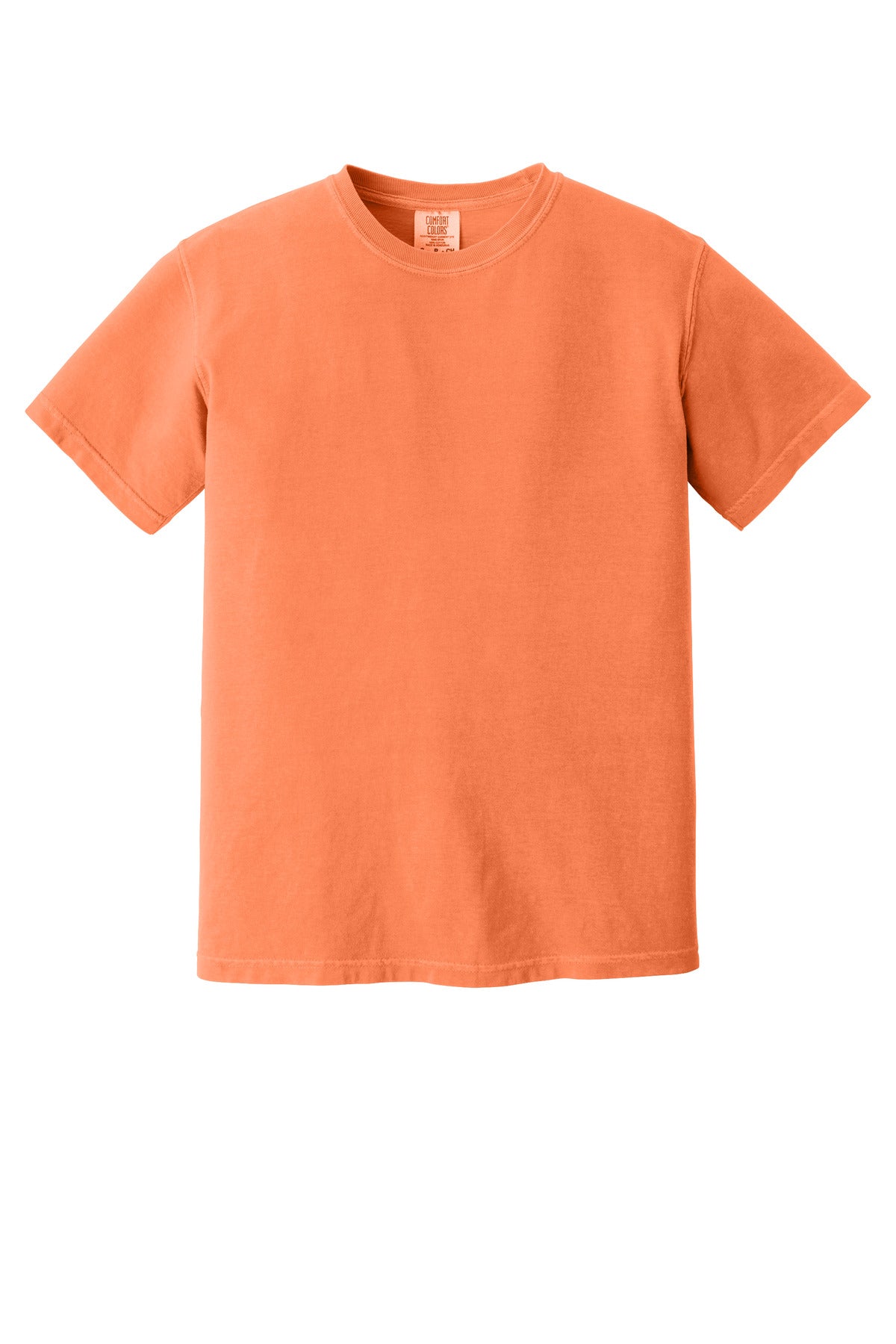 Front View of BurntOrng COMFORT COLORS Heavyweight Ring Spun Tee. 1717