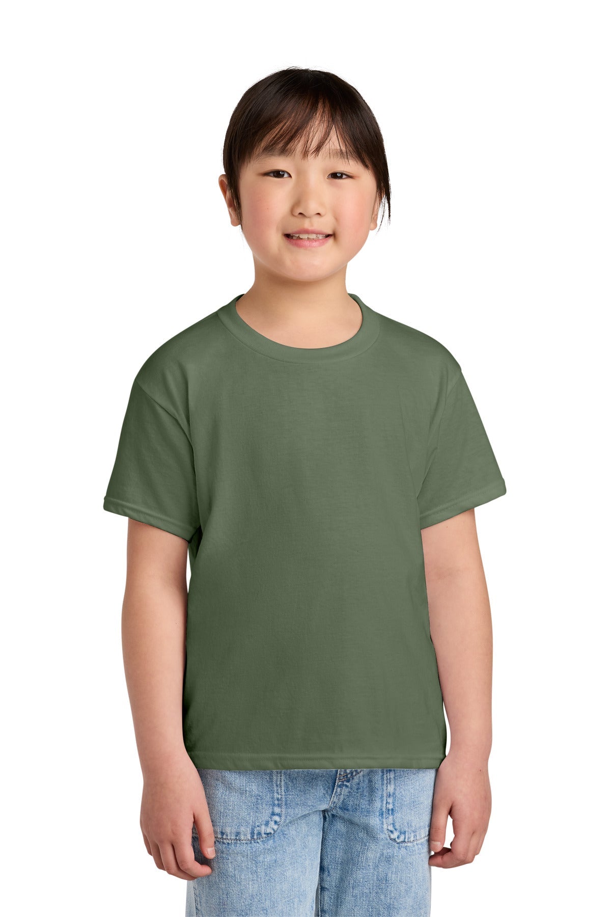 Front View of Cactus Gildan Youth Softstyle CVC Tee 64000BCVC