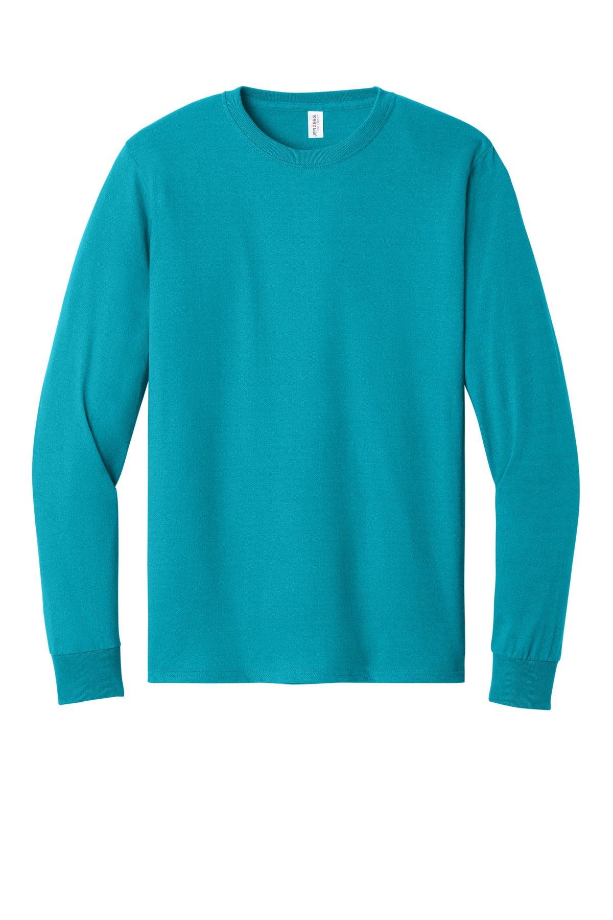 Front View of CaliBlue Jerzees - Dri-Power 50/50 Cotton/Poly Long Sleeve T-Shirt. 29LS
