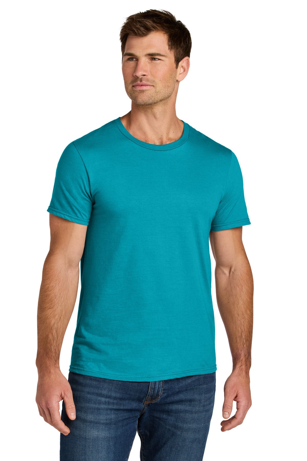 Front View of CaliBlue Jerzees Ultimate Unisex Ring Spun T-Shirt IC46M