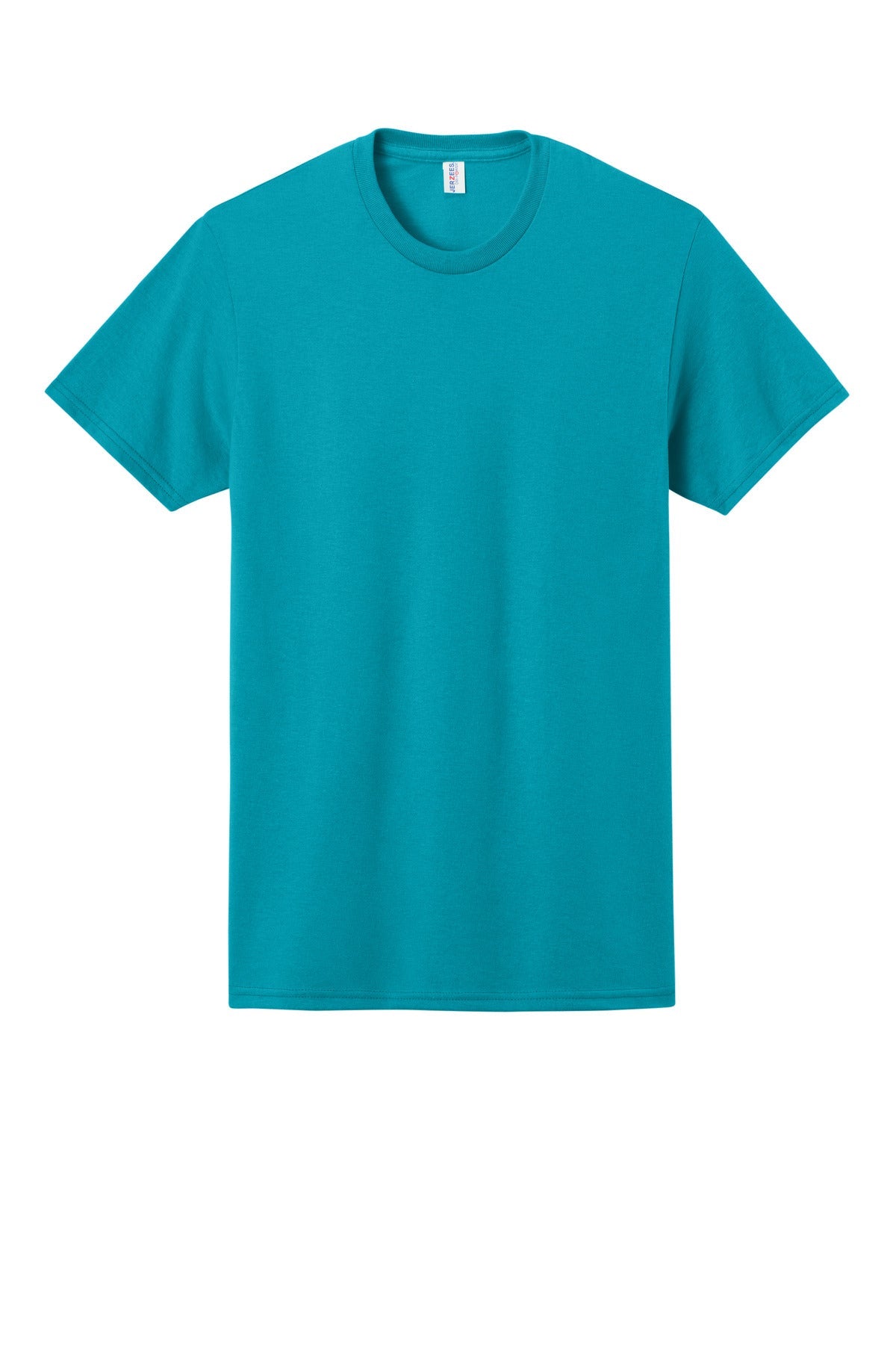 Front View of California Blu Jerzees - Dri-Power 50/50 Cotton/Poly T-Shirt. 29M