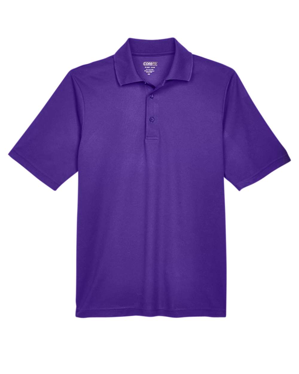Front View of Campus Purple Men's Origin Performance Piqué Polo - 88181