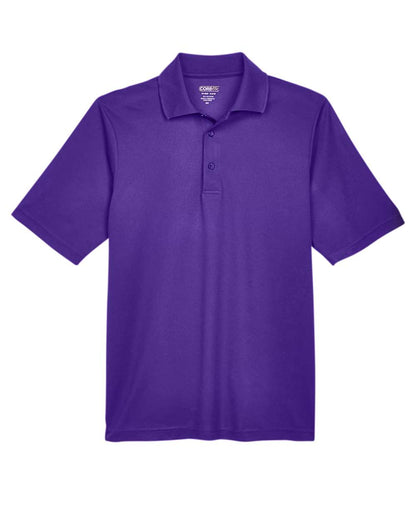 Front View of Campus Purple Men's Origin Performance Piqué Polo - 88181