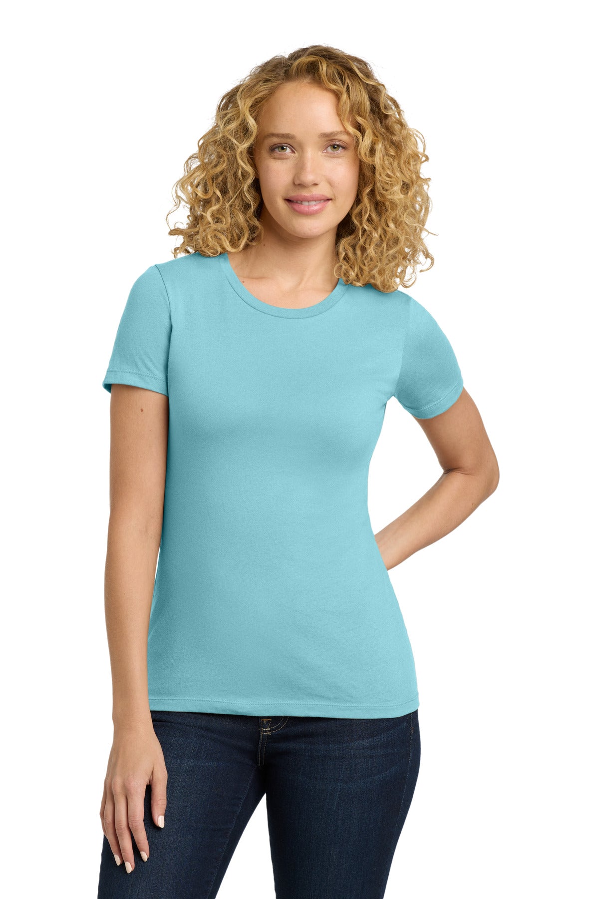 Front View of Cancun Next Level Apparel Women's Cotton Tee. NL3900