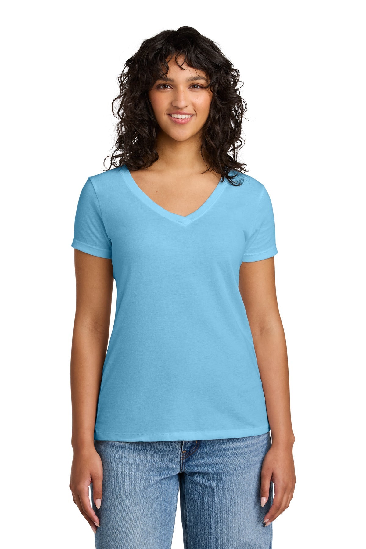 Front View of Cancun Next Level Apparel Women's Ideal V-Neck Tee NL1540