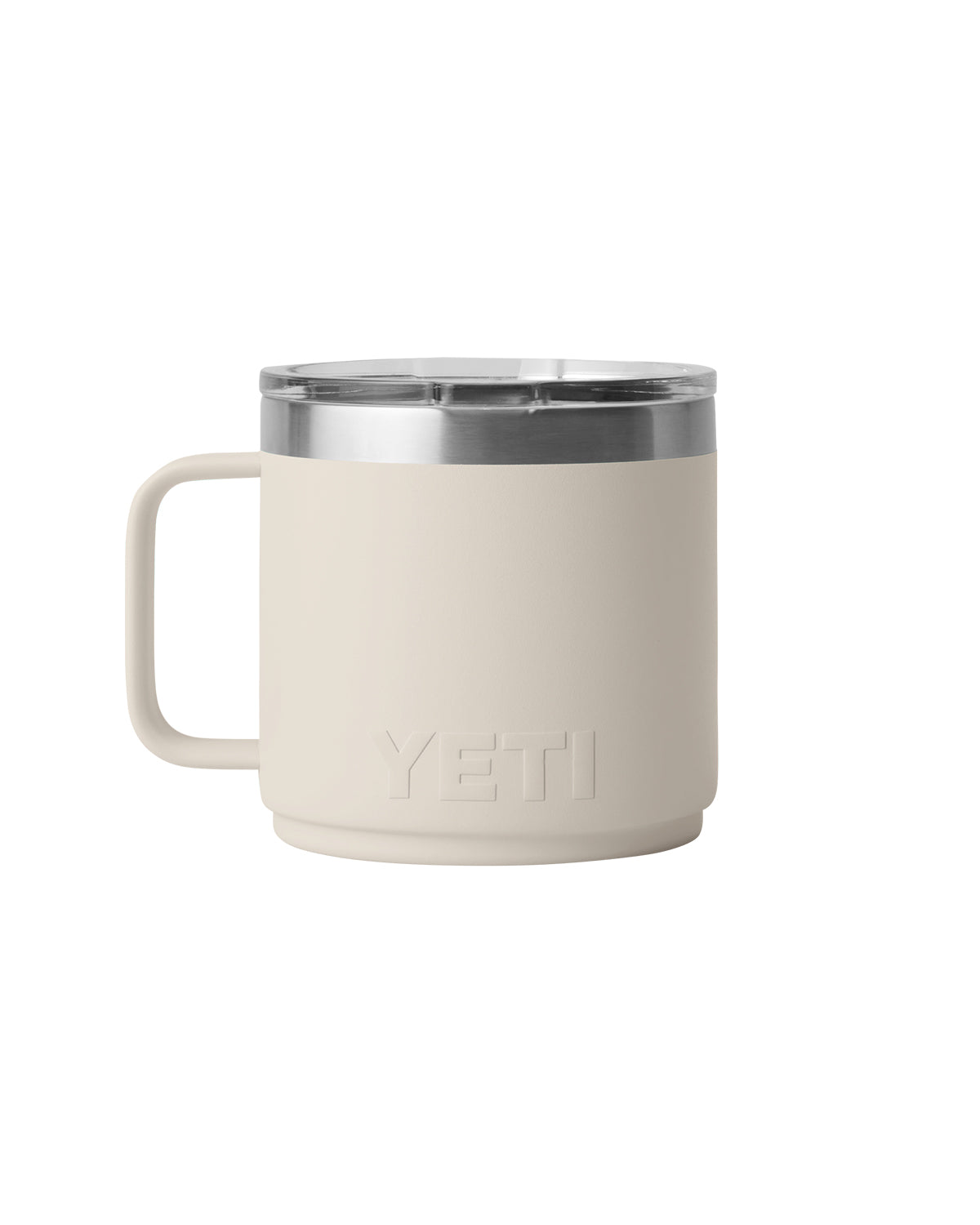 Front View of Cape Taupe Rambler® 14 oz Stackable Mug with DuraSip™ Ceramic Lining plain
