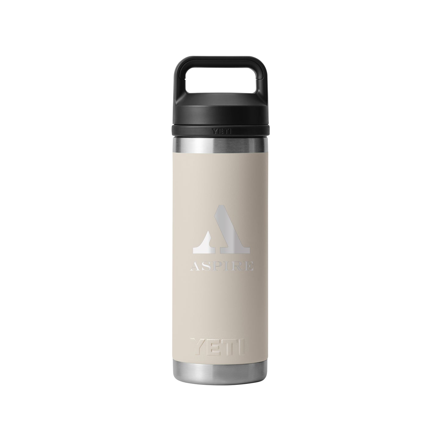 Front View of Cape Taupe Rambler® 18 oz Water Bottle with Chug Cap