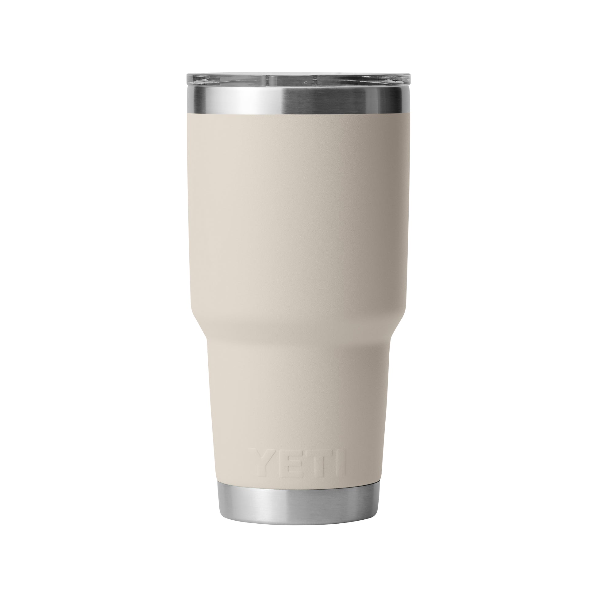 Front View of Cape Taupe Rambler® 30 oz Tumbler with MagSlider™ Lid plain