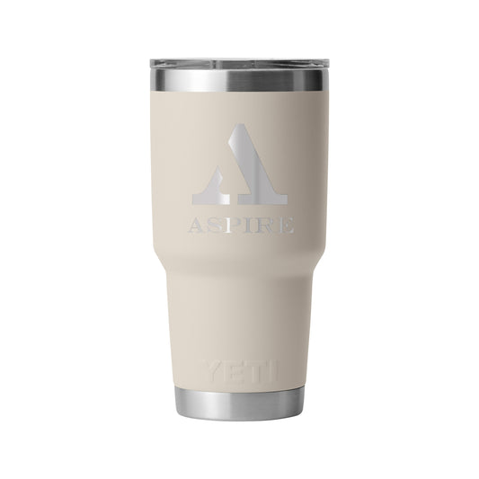 Front View of Cape Taupe Rambler® 30 oz Tumbler with MagSlider™ Lid
