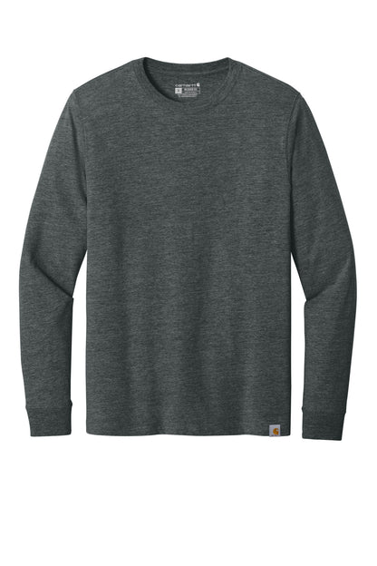 Front View of CarbonHthr Carhartt Long Sleeve T-Shirt CT106921