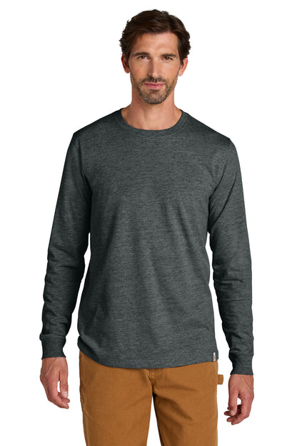 Front View of CarbonHthr Carhartt Long Sleeve T-Shirt CT106921