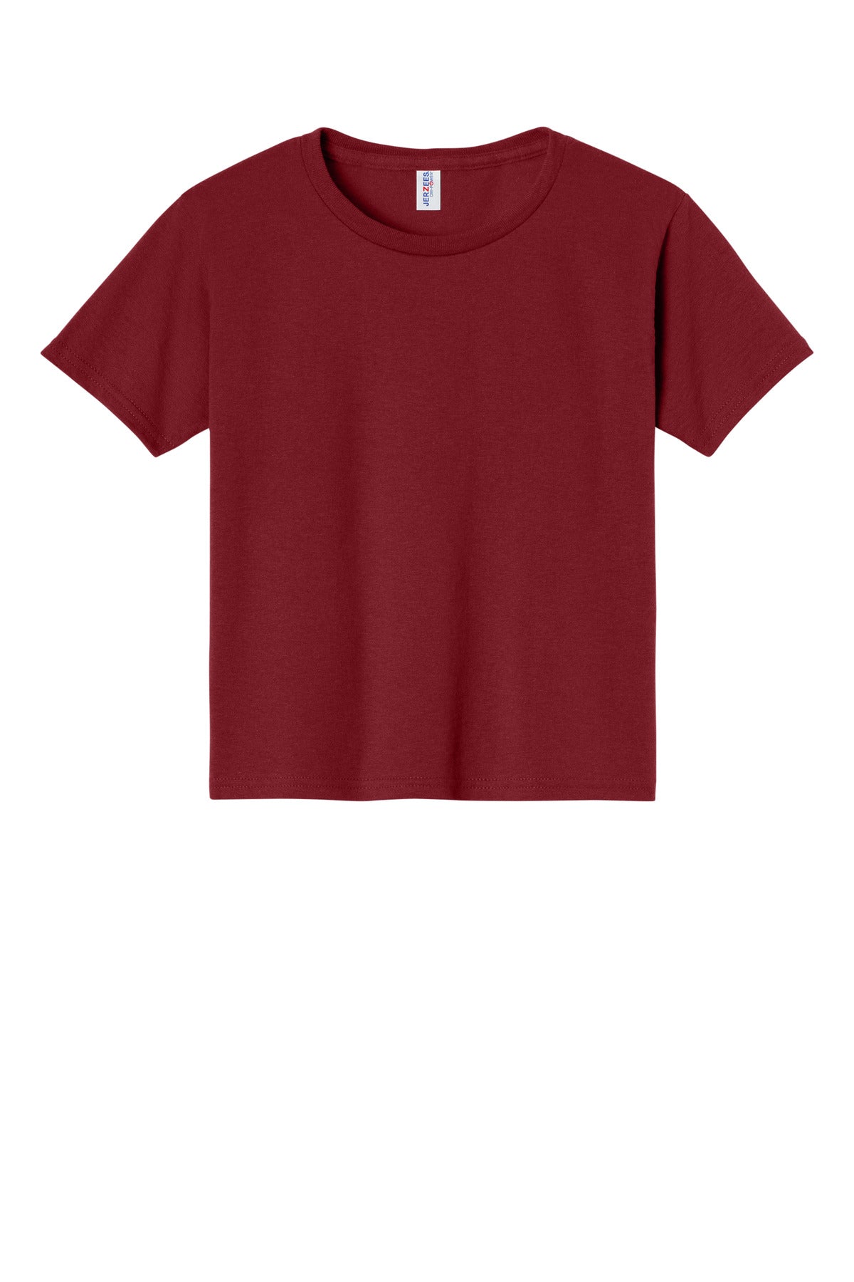Front View of Cardinal Jerzees - Youth Dri-Power 50/50 Cotton/Poly T-Shirt. 29B