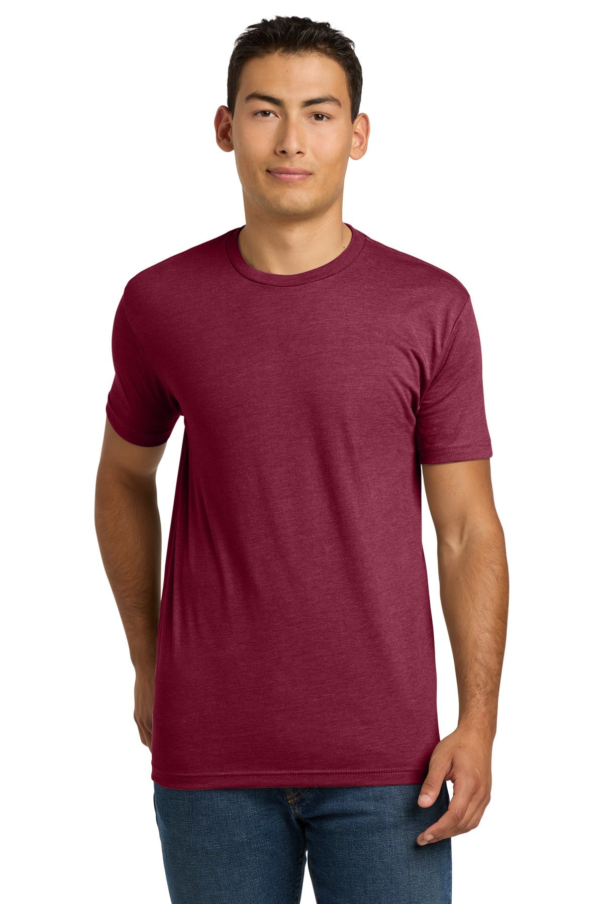 Front View of Cardinal Next Level Apparel Adult CVC Tee. NL6210
