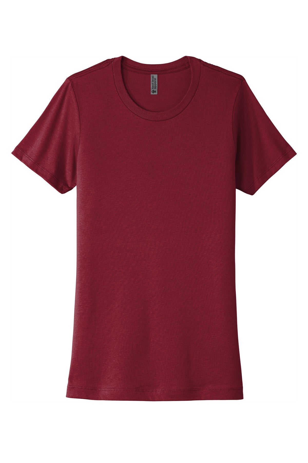 Front View of Cardinal Next Level Apparel Women's Cotton Tee. NL3900