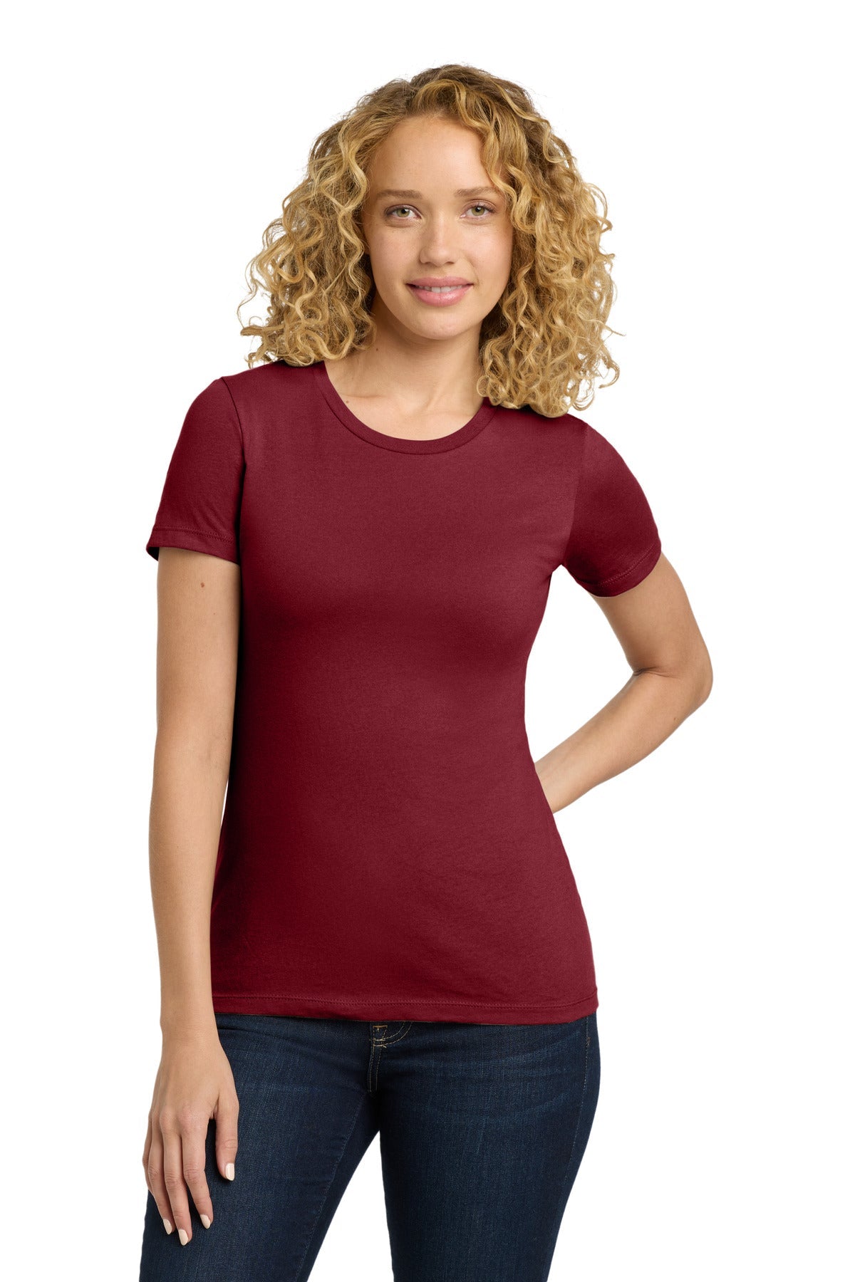Front View of Cardinal Next Level Apparel Women's Cotton Tee. NL3900