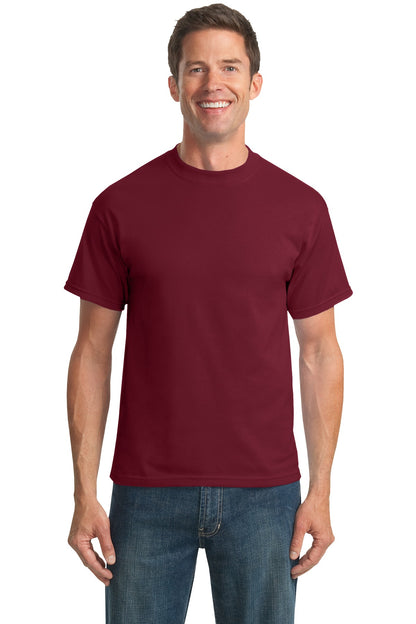 Front View of Cardinal Port & Co Tall Core Blend Tee. PC55T