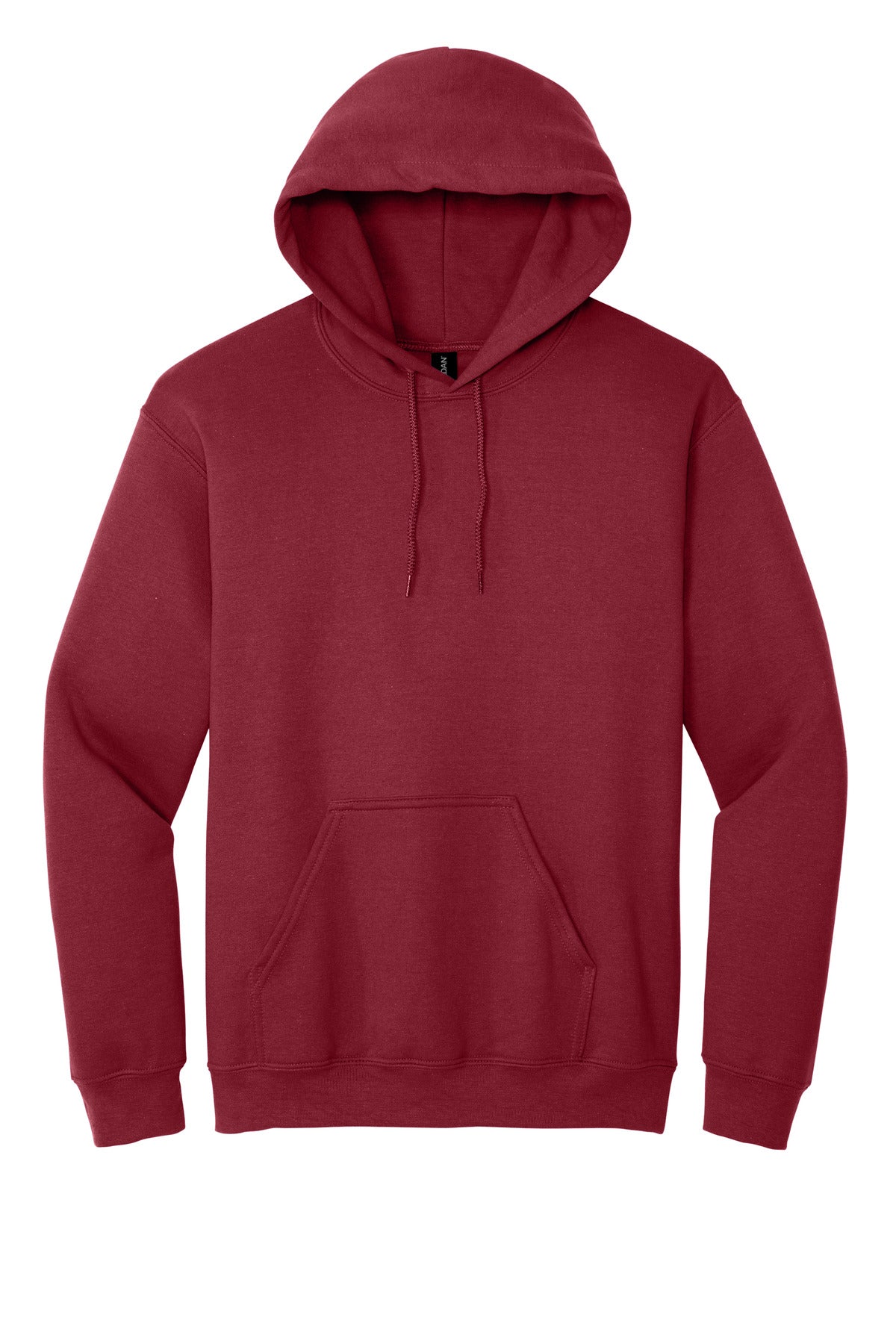 Front View of Cardinal Red Gildan - Heavy Blend Hooded Sweatshirt. 18500