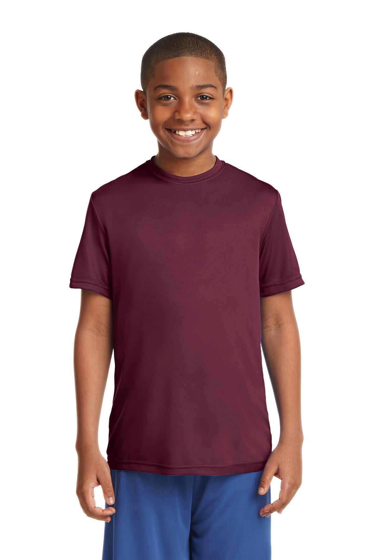 Front View of Cardinal Sport-Tek Youth PosiCharge Competitor Tee. YST350