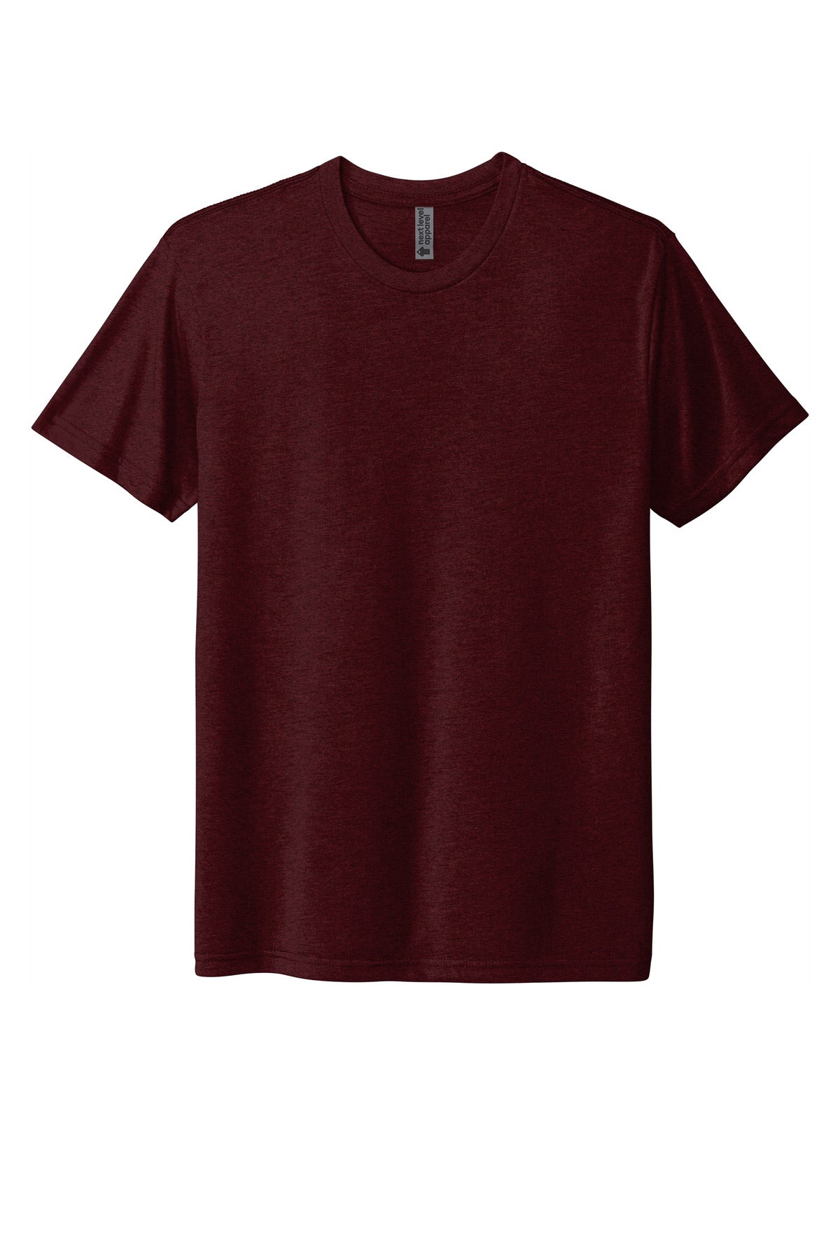 Front View of CardinalBk Next Level Apparel Adult Tri-Blend Tee. NL6010