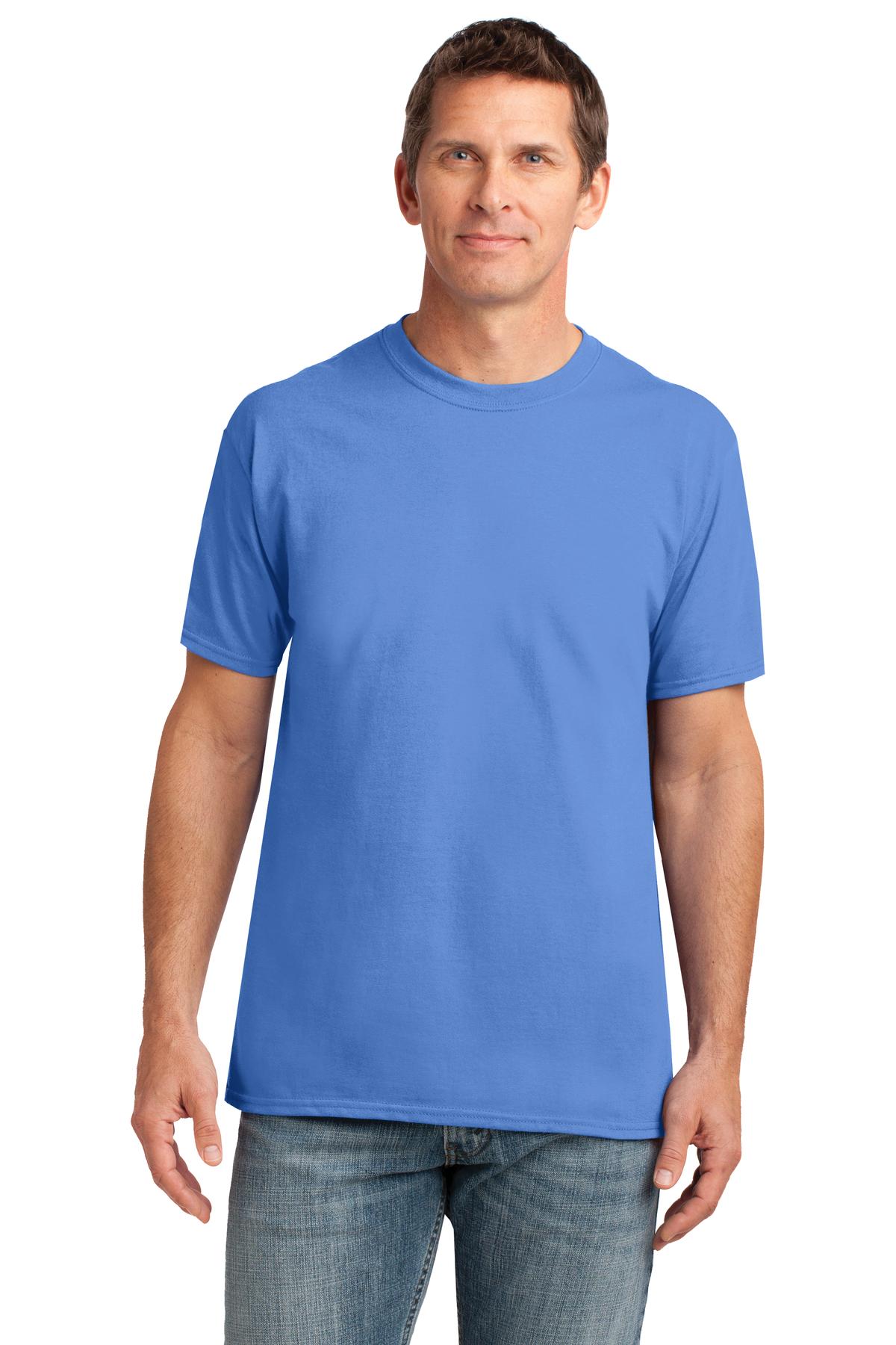 Front View of Carolina Blue Gildan Gildan Performance T-Shirt. 42000