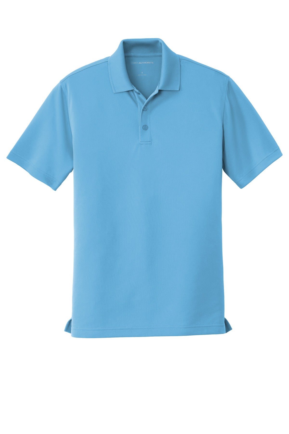 Front View of Carolina Blue Port Authority Dry Zone UV Micro-Mesh Polo. K110