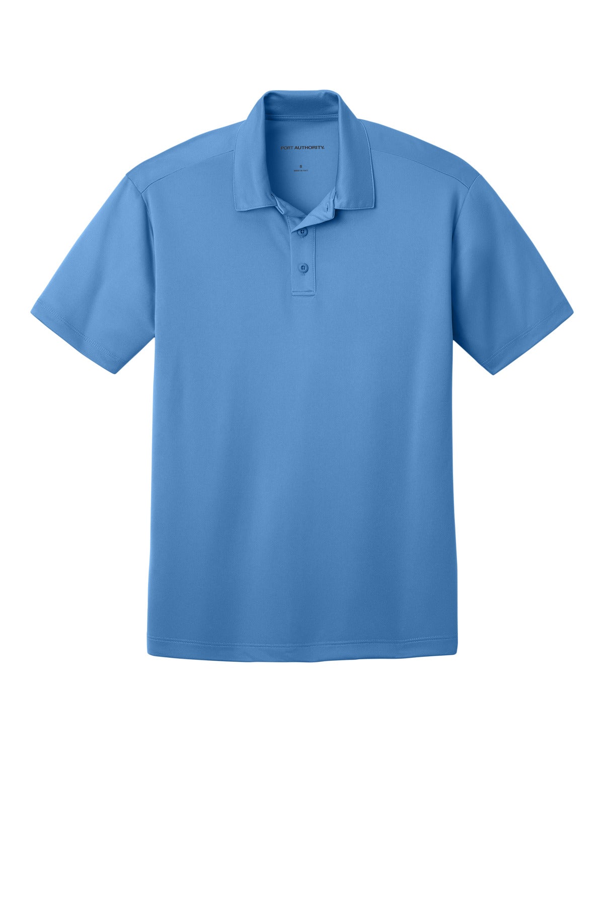 Front View of Carolina Blue Port Authority Silk Touch Performance Polo. K540