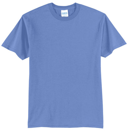 Front View of Carolina Blue Port & Co Tall Core Blend Tee. PC55T